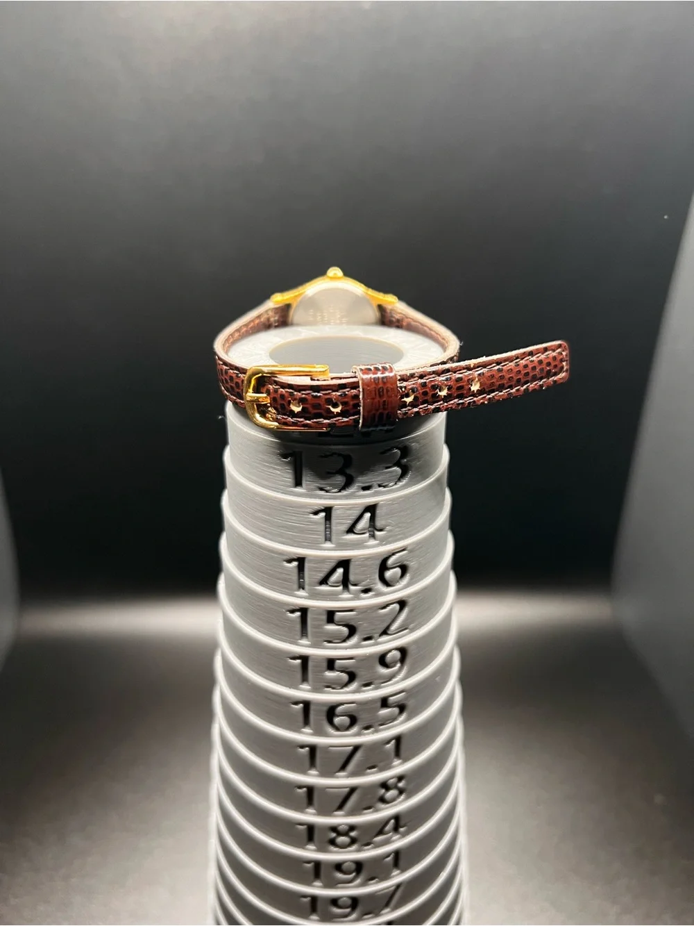 Seiko Gold Dial Watch with Brown Leather Strap